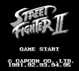 Street Fighter II title screen for GameBoy